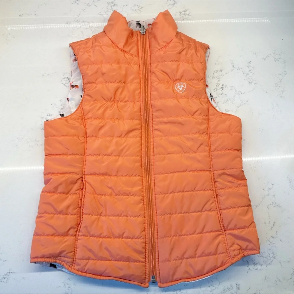 Ariat Kid’s Reversible Puffer Vest - Picture 1 of 13